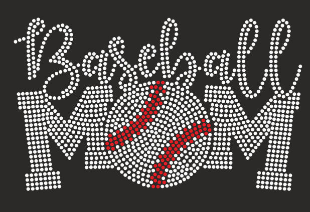 Baseball Mom Rhinestone Raglan Tee Baseball Mom Rhinestone Raglan Tee