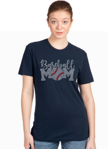 Baseball Mom Unisex Rhinestone Tee Baseball Mom Unisex Rhinestone Tee