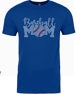 Baseball Mom Unisex Rhinestone Tee Baseball Mom Unisex Rhinestone Tee