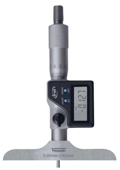 Digital Depth Micrometer 0–25mm / 0–1" – High-Precision Measuring Tool with RS232 Output