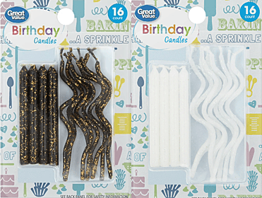 Glitter Candles - Great Value 16pk Glitter Candles - Great Value 16pk