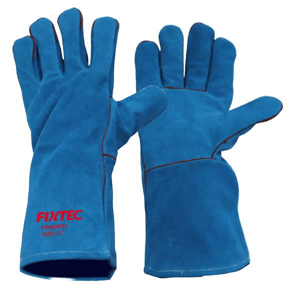 14" Welding Leather Gloves – Fireproof, Cut-Resistant, Heat Insulation – Industrial Safety Work Gloves