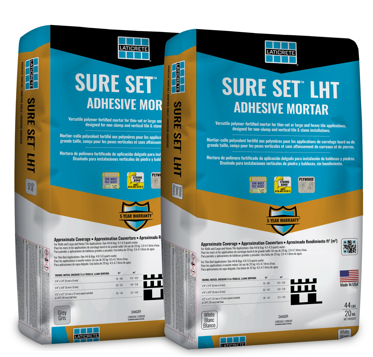 LATICRETE - SURE SET™ LHT WHITE 44LBS