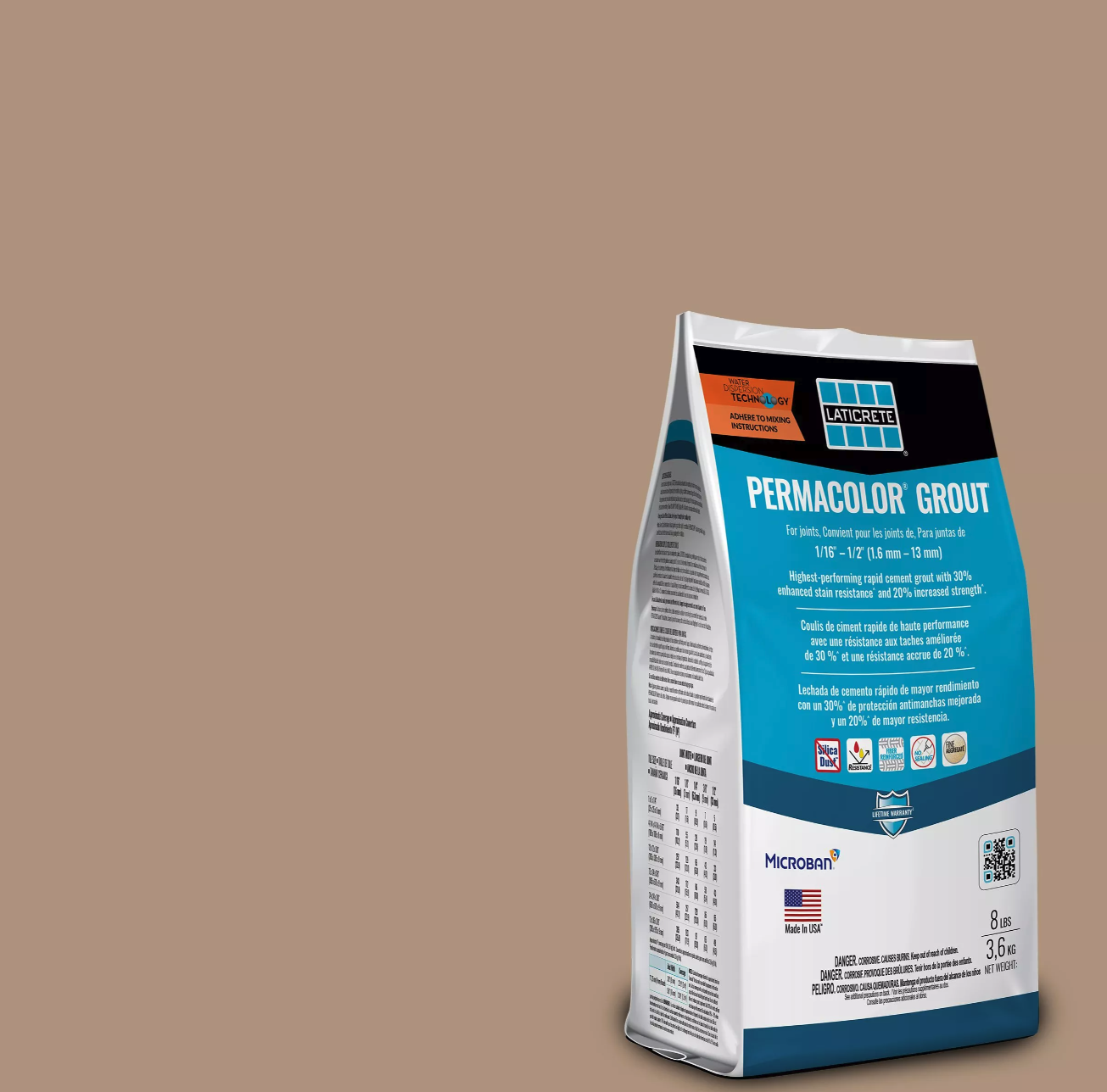 LATICRETE - PERMACOLOR GROUT PARCHMENT 61 - 8LB