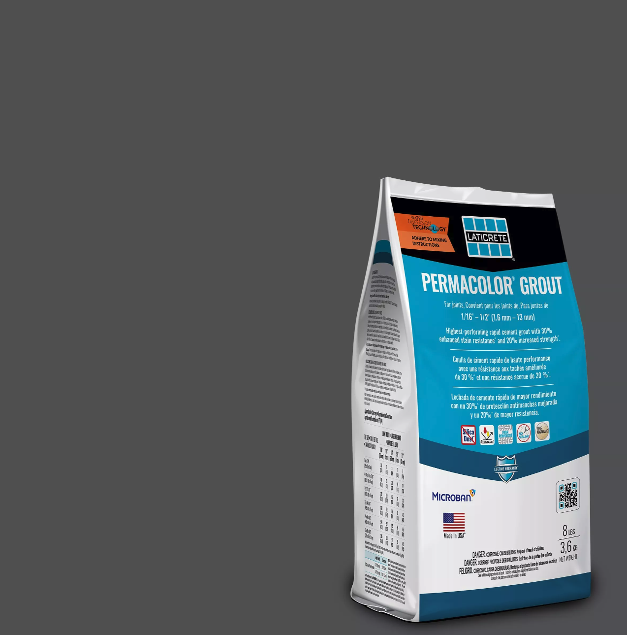 LATICRETE - PERMACOLOR GROUT RAVEN 45 - 8LB