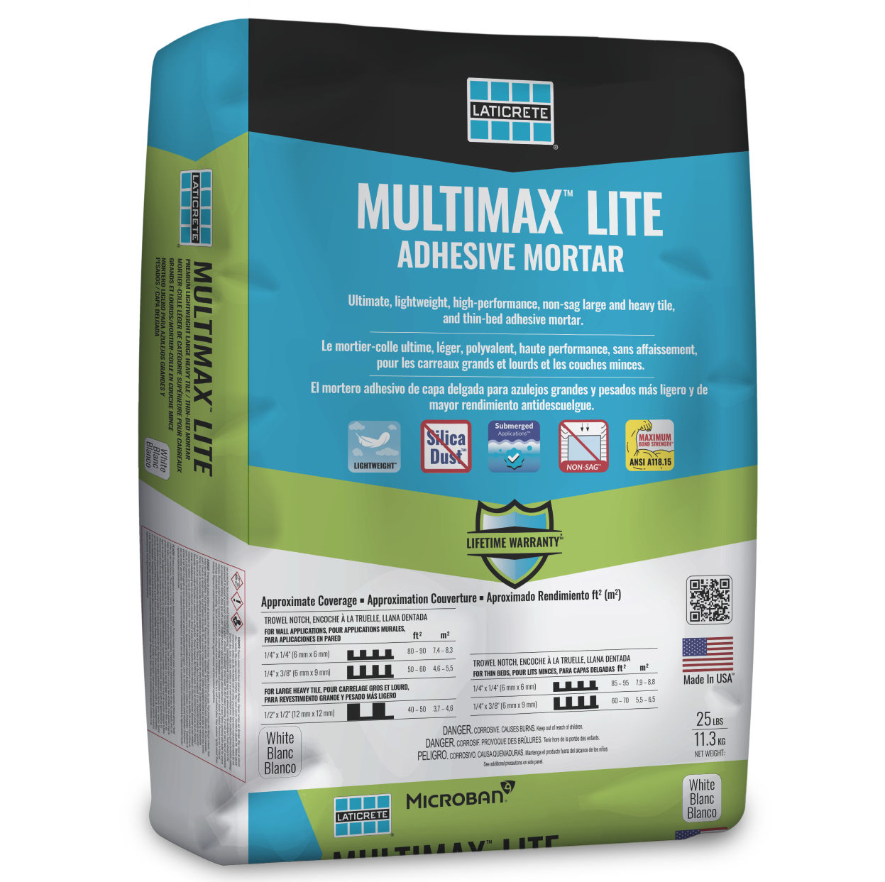 LATICRETE - MULTIMAX LITE WHITE 25LB