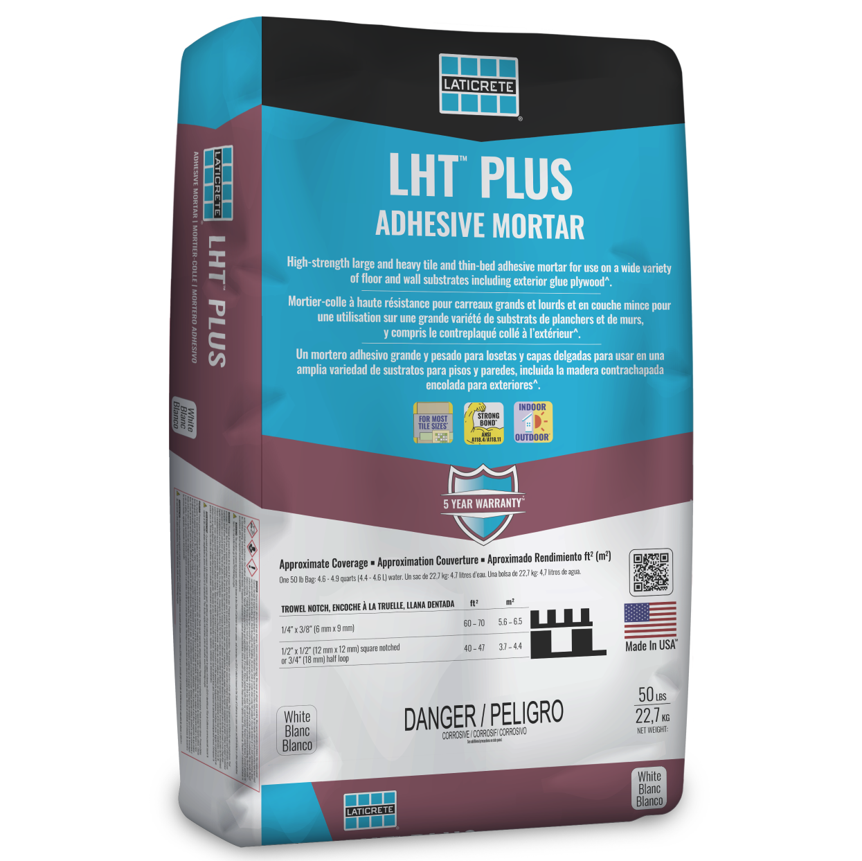 LATICRETE - LHT PLUS WHITE 50LB