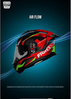 STEELBIRD SBH-57 ISS FIGHTER F7 MATT BLACK/BLUE C/V 600MM WITH EXTRA SMOKE VISOR