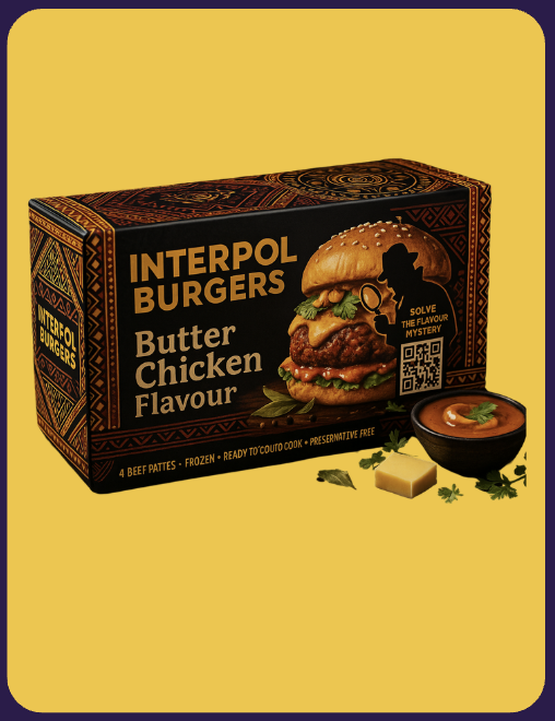 Interpol Burgers – Butter Chicken Flavour Interpol Burgers – Butter Chicken Flavour