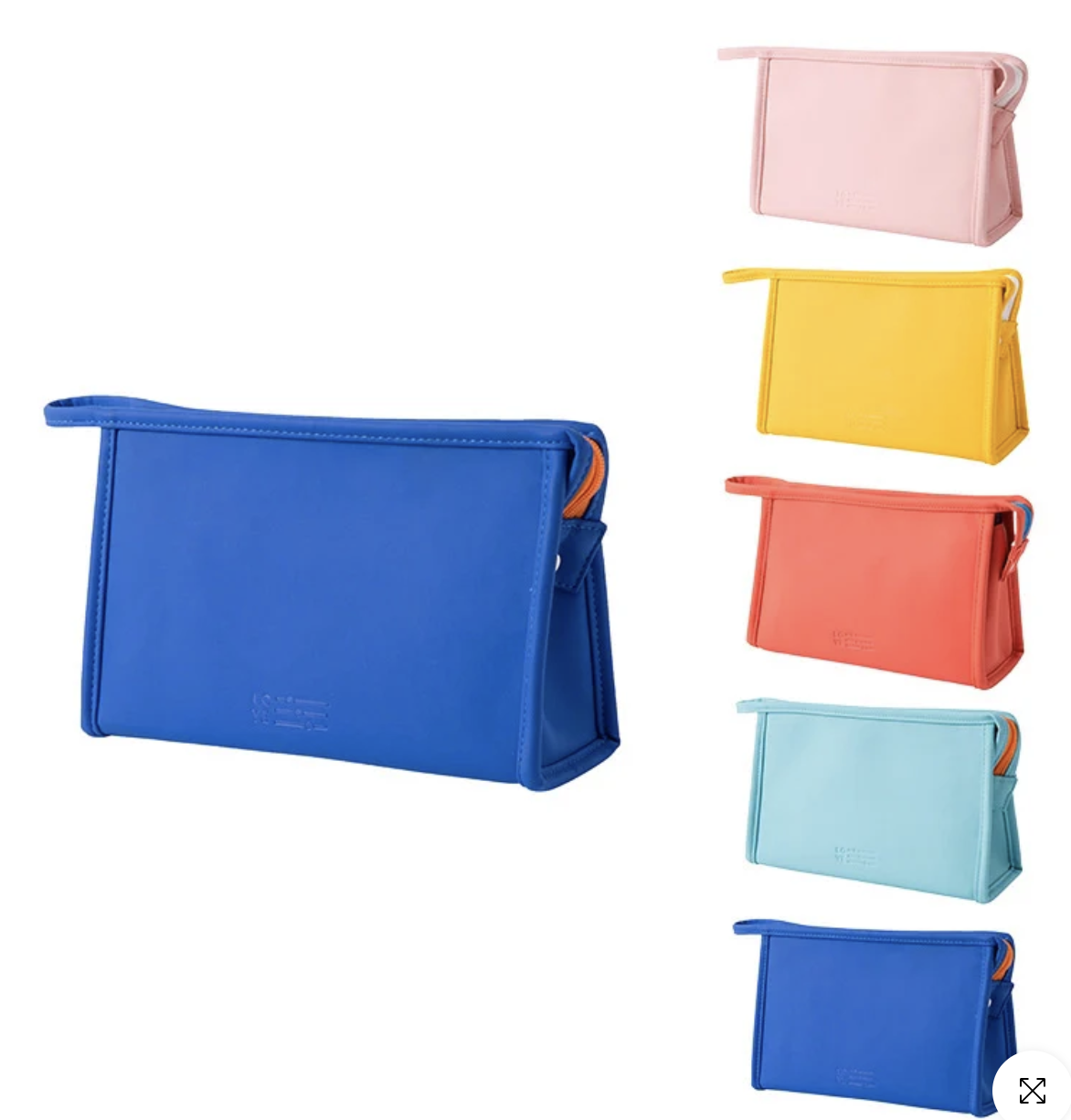 Leather Square Makeup Bag