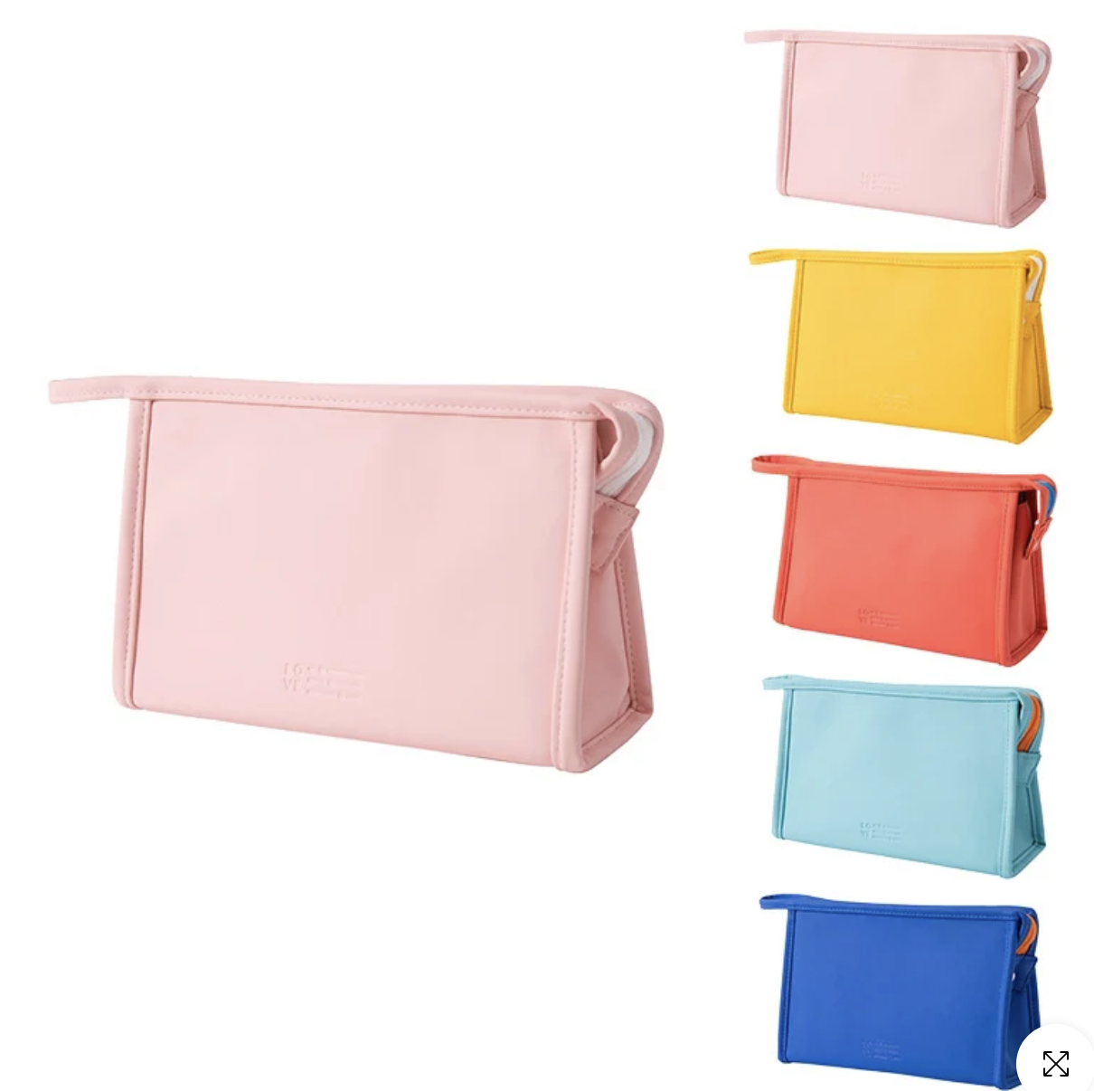 Leather Square Makeup Bag