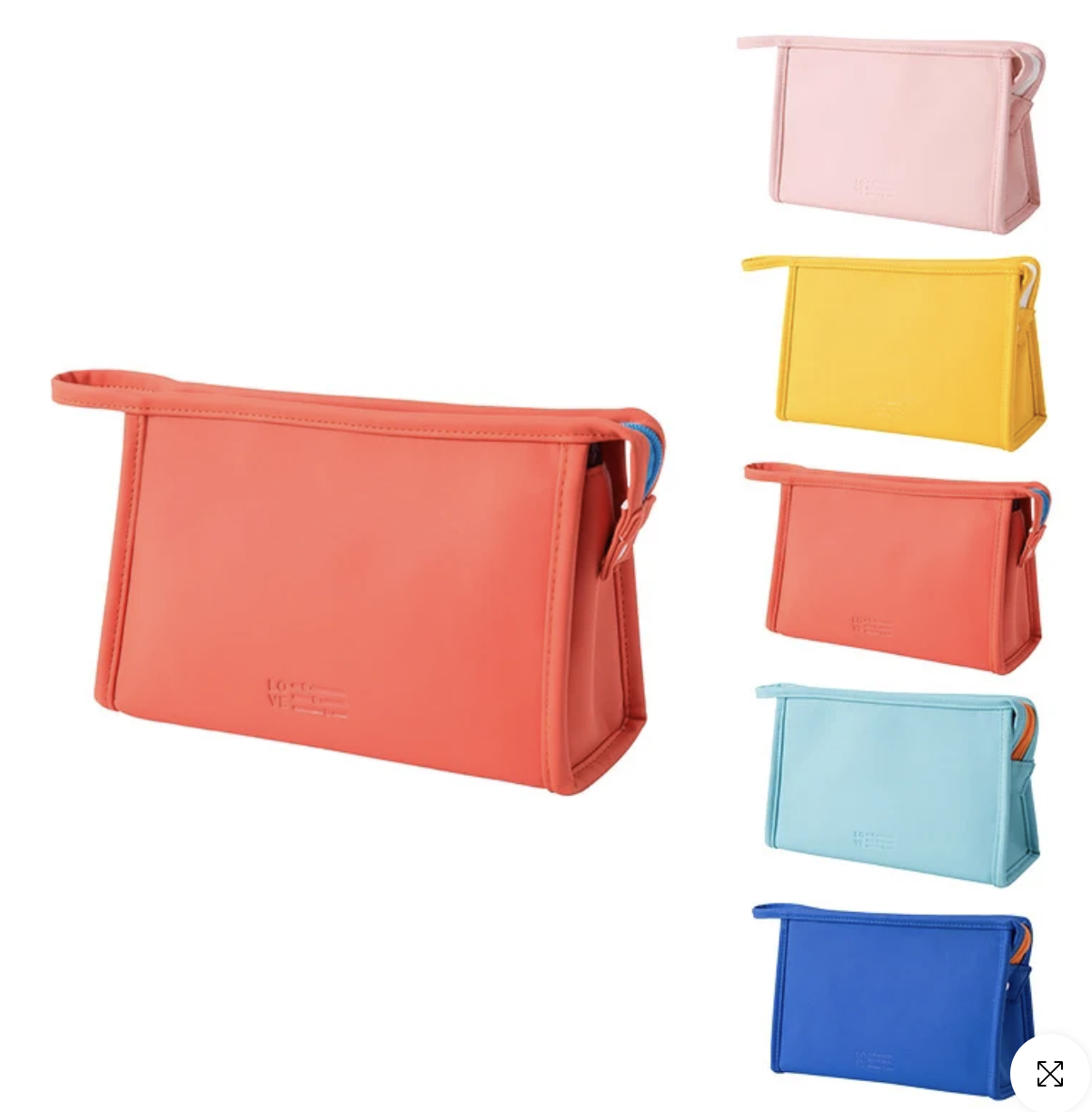 Leather Square Makeup Bag