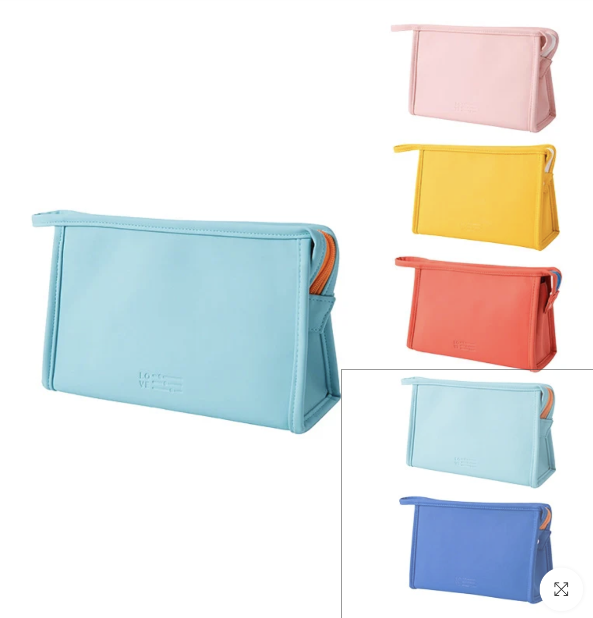 Leather Square Makeup Bag