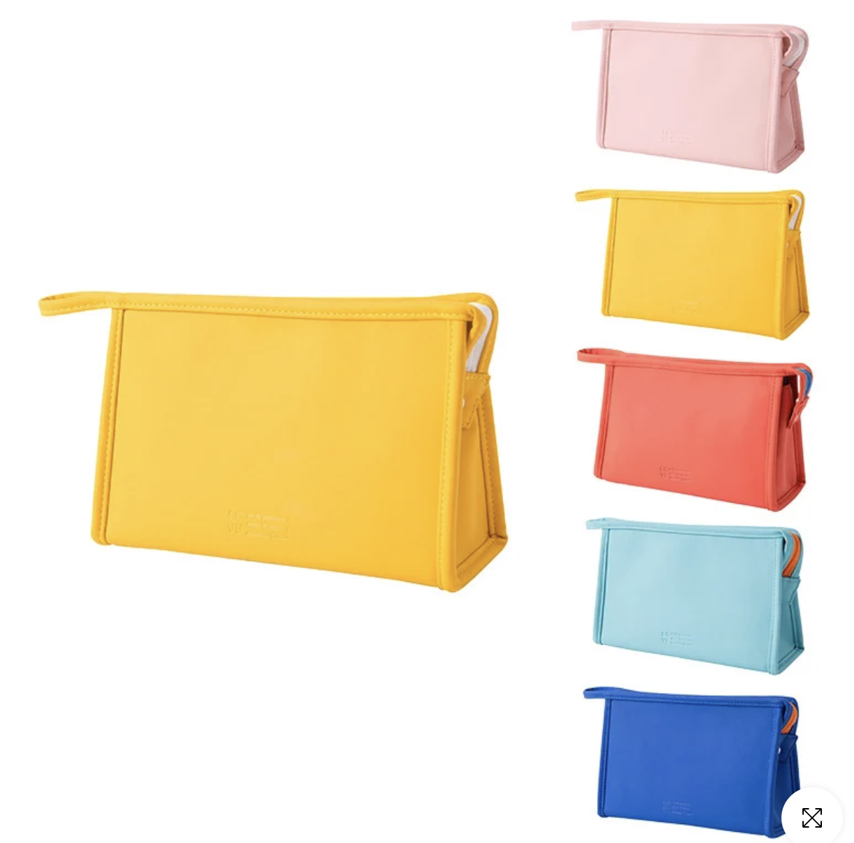 Leather Square Makeup Bag