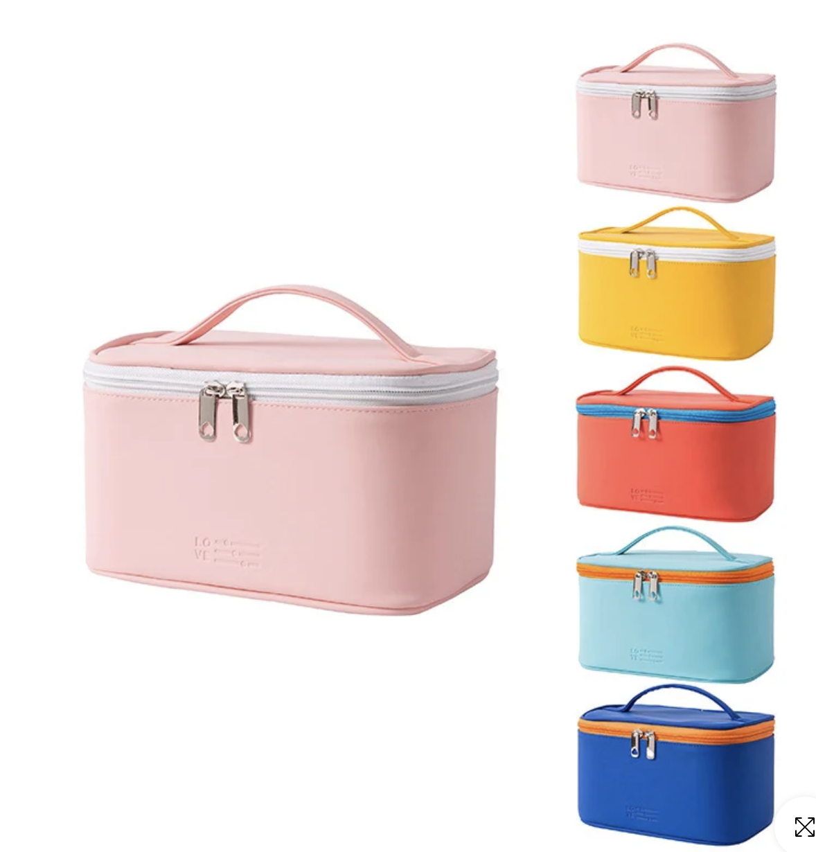 Leather Large Makeup Case