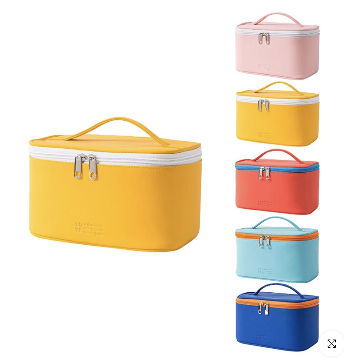 Leather Large Makeup Case