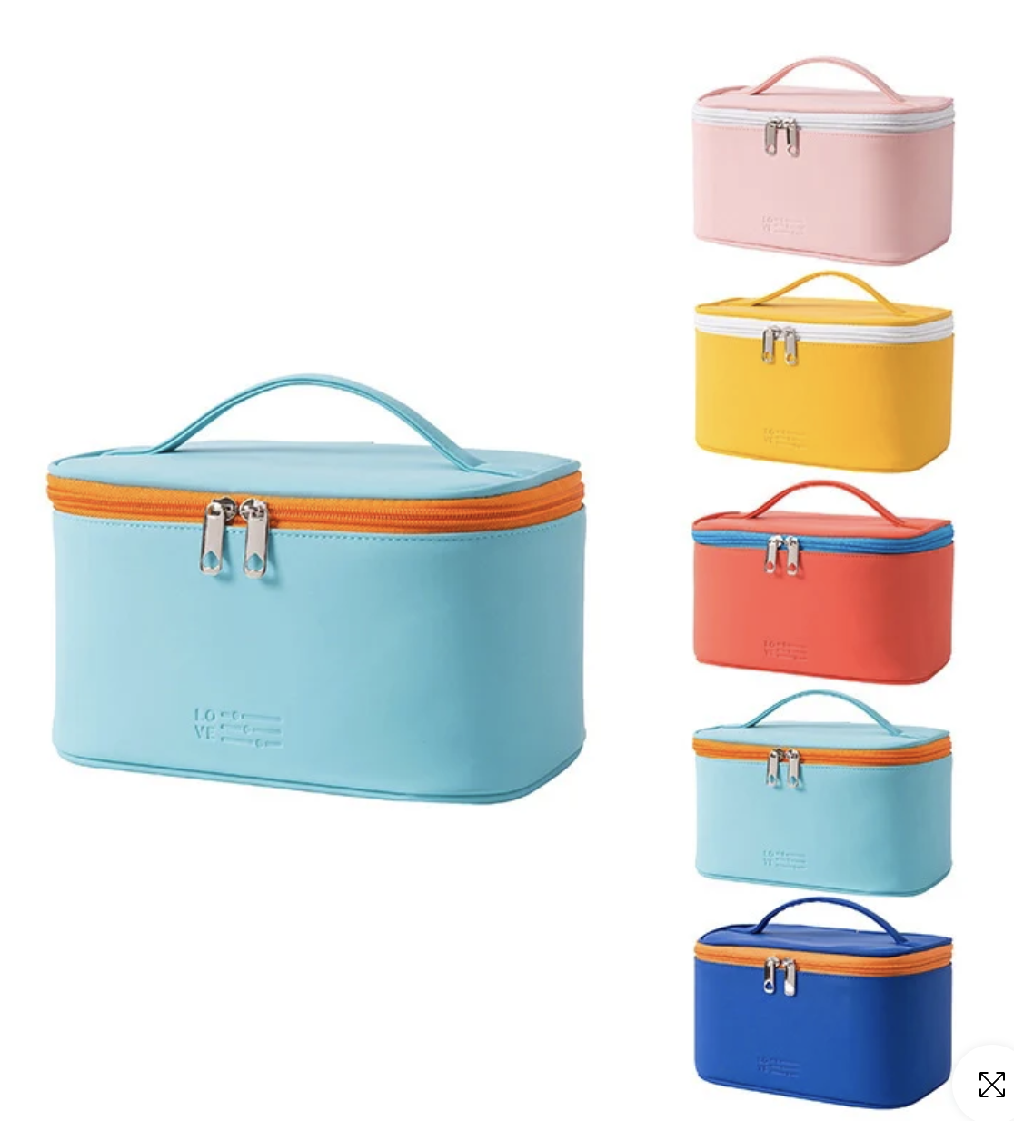 Leather Large Makeup Case