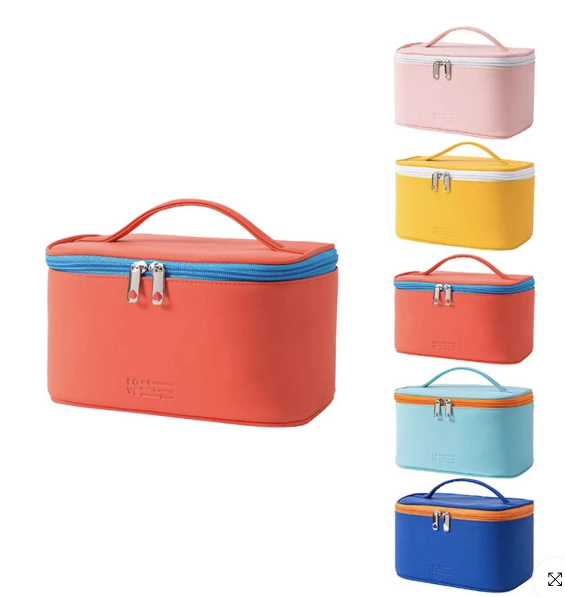 Leather Large Makeup Case