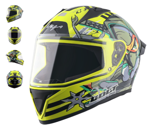 VEGA BOLT NINJA NEON YELLOW GREY M/V (L) VEGA BOLT NINJA NEON YELLOW GREY M/V (L)