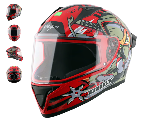 VEGA BOLT NINJA RED/GREY M/V (M)