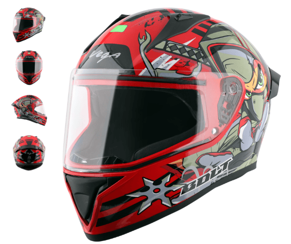 VEGA BOLT NINJA DULL RED/GREY M/V (L)