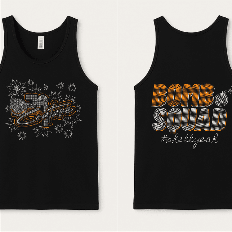 Bomb Squad Rhinestone Tank Bomb Squad Rhinestone Tank