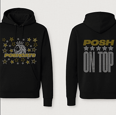 Posh On Top Rhinestone Pocket Hoodie