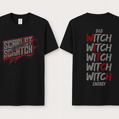 Scarlet Bad Witch Rhinestone Tee