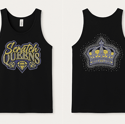 Scratch Queens Rhinestone Tank