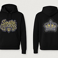 Scratch Queens Rhinestone Pocket Hoodie Scratch Queens Rhinestone Pocket Hoodie