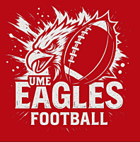 UME Eagles Football Burst Tee - Red UME Eagles Football Burst Tee - Red