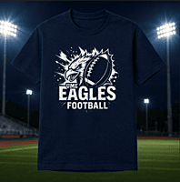 UME Eagles Football Burst Tee - Navy UME Eagles Football Burst Tee - Navy