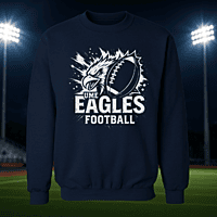 UME Eagles Football Burst Tee - Navy UME Eagles Football Burst Tee - Navy