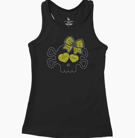 Cheer Skull Fitted Tank Cheer Skull Fitted Tank