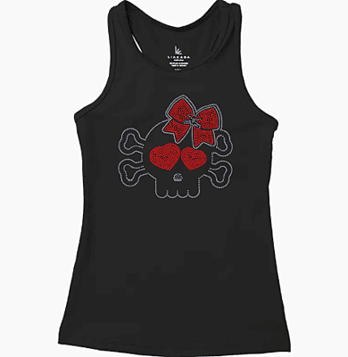 Cheer Skull Fitted Tank Cheer Skull Fitted Tank