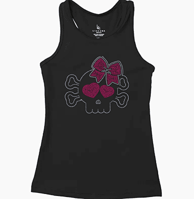 Cheer Skull Fitted Tank Cheer Skull Fitted Tank