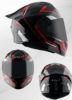 VEGA SONIC DX SHADOW BLACK/RED C/V (M)