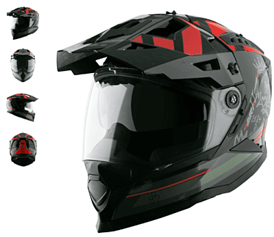 VEGA DIRT-X TRIAL BLACK/RED (XL)