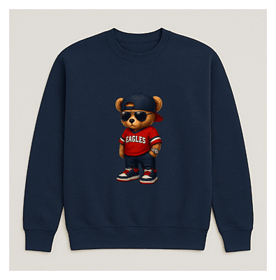 Eagle Fan Bear Crewneck