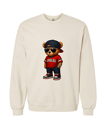Eagle Fan Bear Crewneck Eagle Fan Bear Crewneck