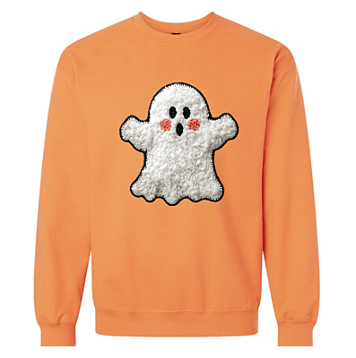 Fuzzy Ghost Crewneck