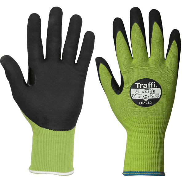 TraffiGlove TG6240 MICRODEX NITRILE LXT Cut Level E Safety Glove