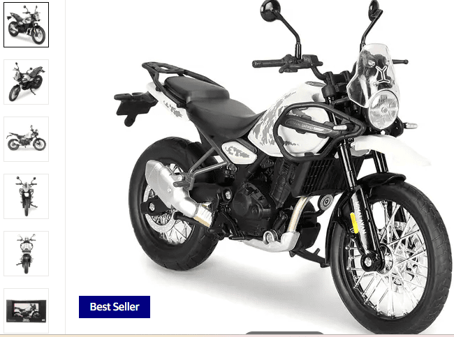 ROYAL ENFIELD NEW HIMALAYAN SCALE MODEL KAMET WHITE