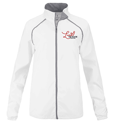 Women's White Love The Mouse Packable Jacket