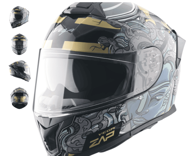 VEGA ZAP MEDUSA DULL BLACK GREY D/V (M)