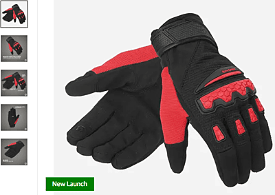 ROYAL ENFIELD URBAN HUSTLER RIDING GLOVES RED L