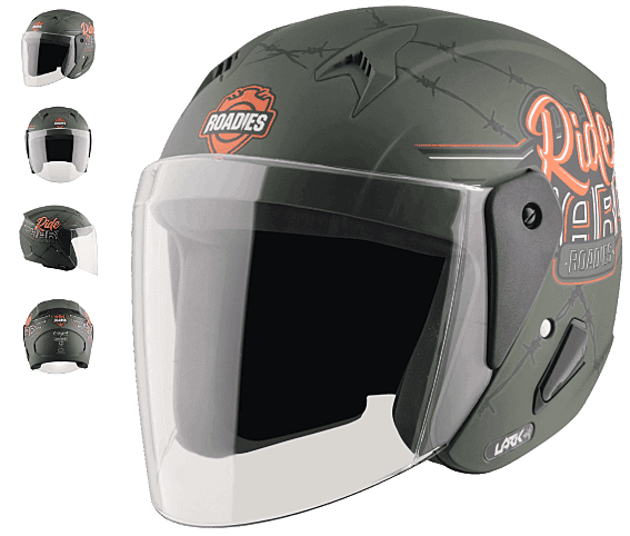 VEGA LARK ROADIES RIDE HARD BATTLE GREEN ORANGE C/V (M)