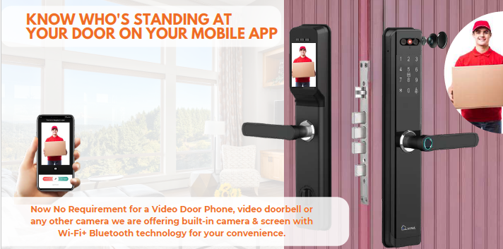 LAVNA LA24 Smart Face Door Lock | 8 Way Unlock LAVNA LA24 Smart Face Door Lock | 8 Way Unlock