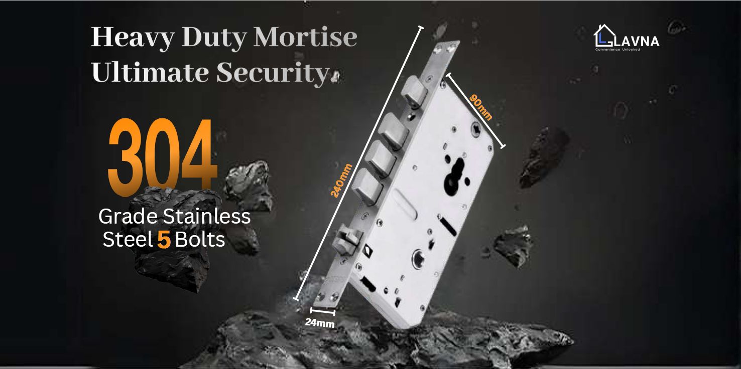 LAVNA 8-Way Premium Smart Door Lock with Camera (3 Year Warranty)