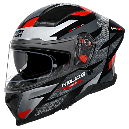 STUDDS HELIOS D2 CIRCUIT BLACK N2 RED D/V (M)
